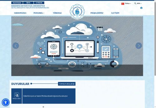 BANDIRMA ONYEDİ EYLÜL ÜNİVERSİTESİ - Dijital Dönüşüm ve Yazılım Ofisi Koordinatörlüğü