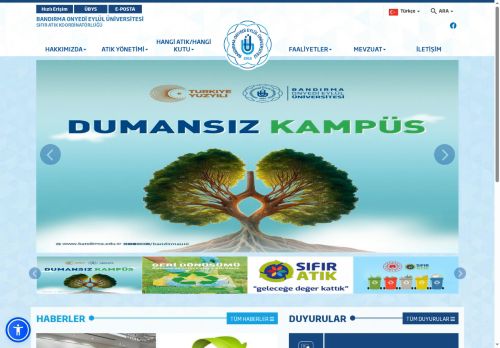 BANDIRMA ONYEDİ EYLÜL ÜNİVERSİTESİ - Sıfır Atık Koordinatörlüğü