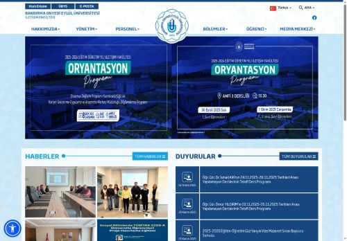 BANDIRMA ONYEDİ EYLÜL ÜNİVERSİTESİ - İletişim Fakültesi