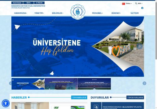 BANDIRMA ONYEDİ EYLÜL ÜNİVERSİTESİ - Spor Bilimleri Fakültesi