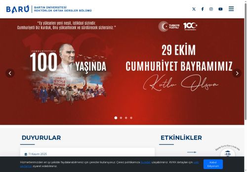 Ana Sayfa - Rektörlük Ortak Dersler Bölümü - Bartın Üniversitesi