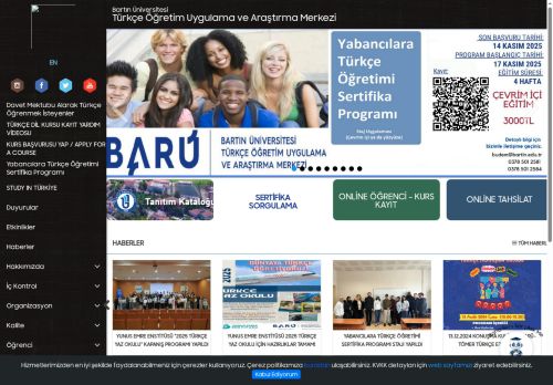 Ana Sayfa - Türkçe Öğretim Uygulama ve Araştırma Merkezi - Bartın Üniversitesi