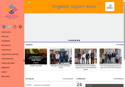 Ana Sayfa - Engelsiz Yaşam Alanı - Bartın Üniversitesi