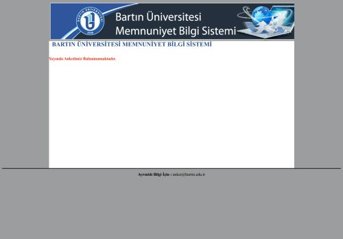 Bartın Üniversitesi Anket Sistemi