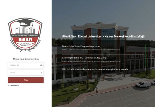 Login : Bilecik Şeyh Edebali Üniversitesi - Kariyer Merkezi Koordinatörlüğü