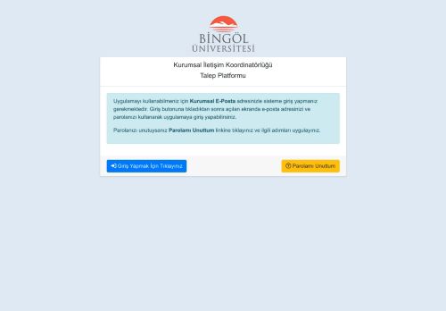 Kurumsal İletişim Koordinatörlüğü - Talep Platformu