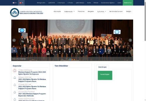 MEVLANA KOORDİNATÖRLÜĞÜ - Çankırı Karatekin Üniversitesi