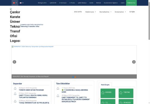 Teknoloji Transfer Ofisi - Çankırı Karatekin Üniversitesi
