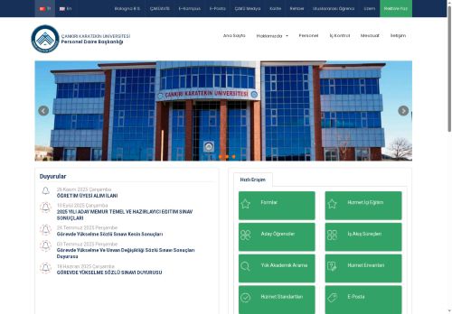 Personel Daire Başkanlığı - Çankırı Karatekin Üniversitesi
