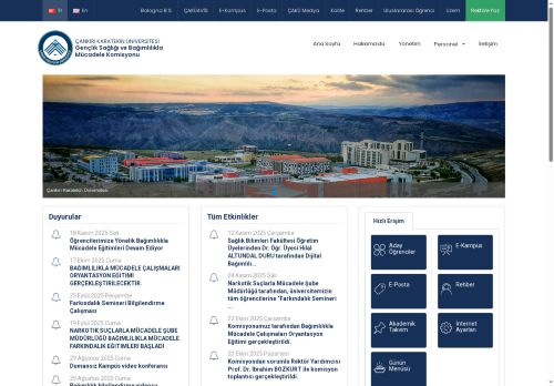 Gençlik Sağlığı ve Bağımlılıkla Mücadele Komisyonu - Çankırı Karatekin Üniversitesi