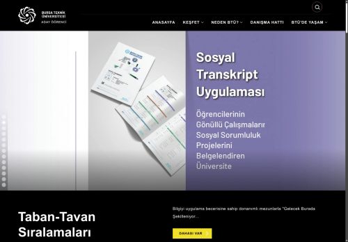 Bursa Teknik Üniversitesi | Aday Öğrenci