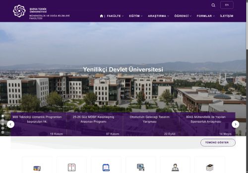 Bursa Teknik Üniversitesi | Mühendislik ve Doğa Bilimleri Fakültesi