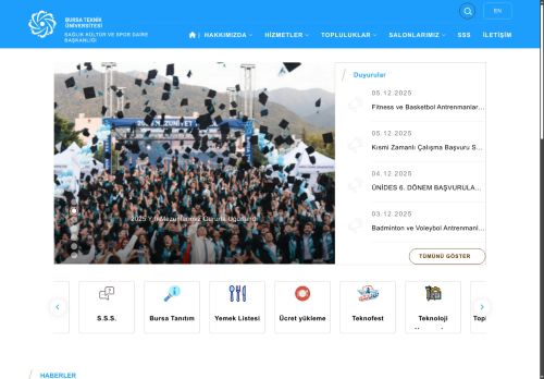 Bursa Teknik Üniversitesi | Sağlık Kültür ve Spor Daire Başkanlığı