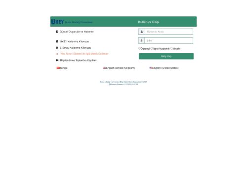 UKEY - Bursa Uludağ Üniversitesi