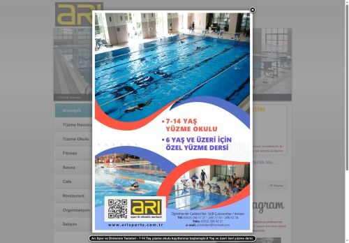 Arı Spor & Etkinlik Merkezi, Ankara Spor Tesisleri,   Fitness Salonları, Zayıflama Merkezleri  ,  Toplantı Salonları, Ankara Dinlenme Tesisleri,  Yüzme Okulu, Catering Şirketleri , Yemek Şirketleri  , Düğün Organizasyon , Kokteyl Şirketleri , Kır Düğünü
