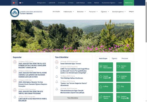 Turizm Fakütesi - Çankırı Karatekin Üniversitesi