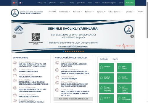 SAĞLIK BİLİMLERİ FAKÜLTESİ - Çankırı Karatekin Üniversitesi