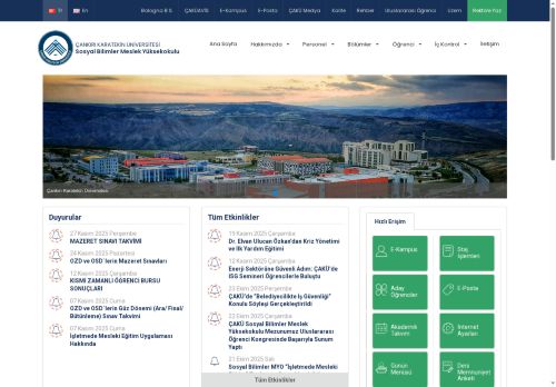 Sosyal Bilimler Meslek Yüksekokulu - Çankırı Karatekin Üniversitesi