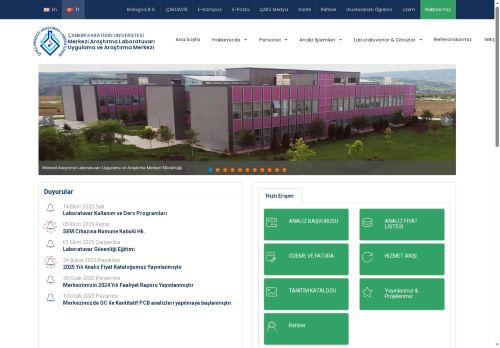Merkezi Araştırma Laboratuvarı Uygulama ve Araştırma Merkezi - Çankırı Karatekin Üniversitesi