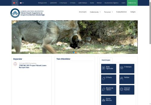 Yaban Hayatı Uygulama ve Araştırma Merkezi Müdürlüğü - Çankırı Karatekin Üniversitesi