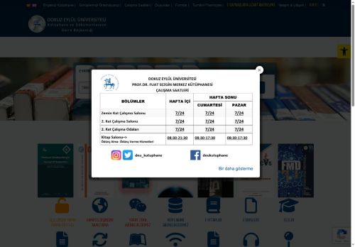 Dokuz Eylül Üniversitesi Kütüphane ve Dokümantasyon Daire Başkanlığı