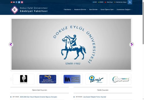 Dokuz Eylül Üniversitesi Edebiyat Fakültesi | Dokuz Eylül Üniversitesi Edebiyat Fakültesi