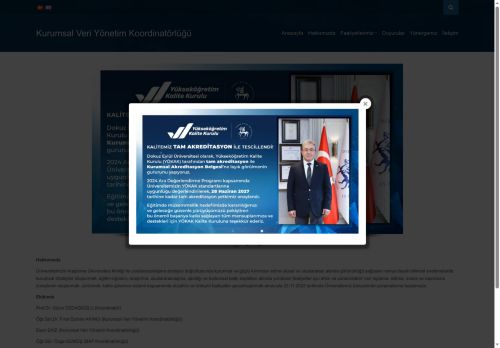 Kurumsal Veri Yönetim Koordinatörlüğü | Dokuz Eylül Üniversitesi