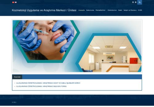 Kozmetoloji Uygulama ve Araştırma Merkezi / Ünitesi | Dokuz Eylül Üniversitesi