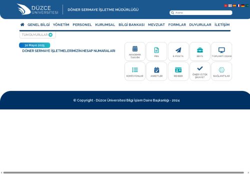 Düzce Üniversitesi | Döner Sermaye İşletme Müdürlüğü | Anasayfa