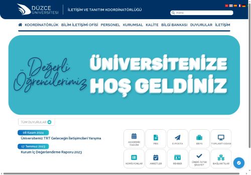 Düzce Üniversitesi | İletişim ve Tanıtım Koordinatörlüğü | Anasayfa