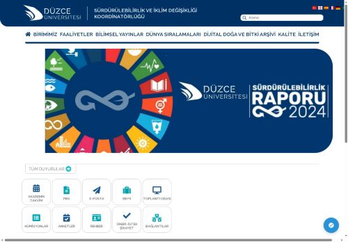 Düzce Üniversitesi | Sürdürülebilirlik ve İklim Değişikliği Koordinatörlüğü | Anasayfa