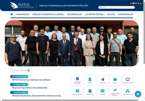 Düzce Üniversitesi | Meslek Yüksekokulları Koordinatörlüğü | Anasayfa