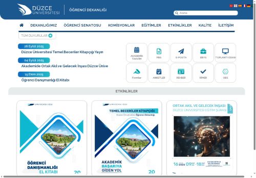 Düzce Üniversitesi | Öğrenci Dekanlığı | Anasayfa