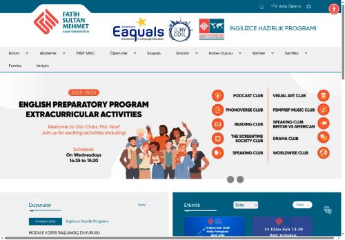 FSMVÜ | İngilizce Hazırlık Programı