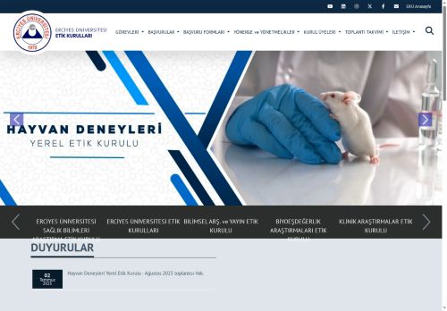 Erciyes Üniversitesi Etik Kurulları