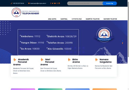 ERÜ | Telefon Rehberi