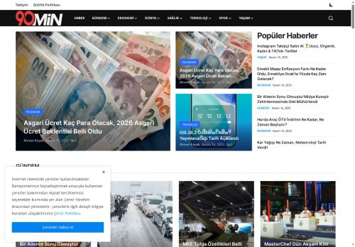 90min.tr - Haber, Son Dakika Haberler ve Güncel Haberler