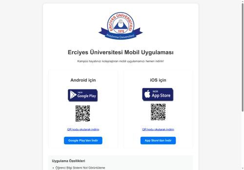 Erciyes Üniversitesi Mobil Uygulaması