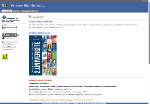 .:: Personel Bilgi Sistemi ::.