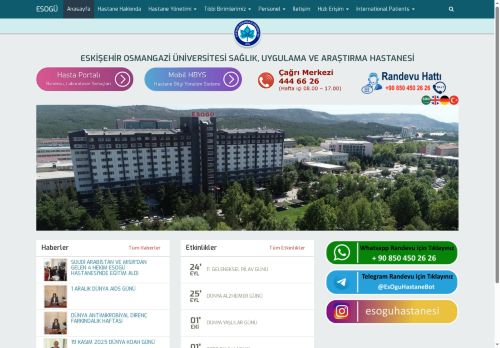 Anasayfa - ESKİŞEHİR OSMANGAZİ ÜNİVERSİTESİ SAĞLIK, UYGULAMA VE ARAŞTIRMA HASTANESİ | Eskişehir Osmangazi Üniversitesi