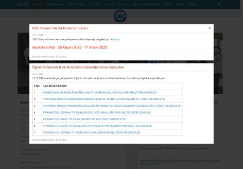 Anasayfa - PERSONEL DAİRE BAŞKANLIĞI | Eskişehir Osmangazi Üniversitesi