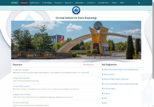 Anasayfa - Strateji Geliştirme Daire Başkanlığı | Eskişehir Osmangazi Üniversitesi