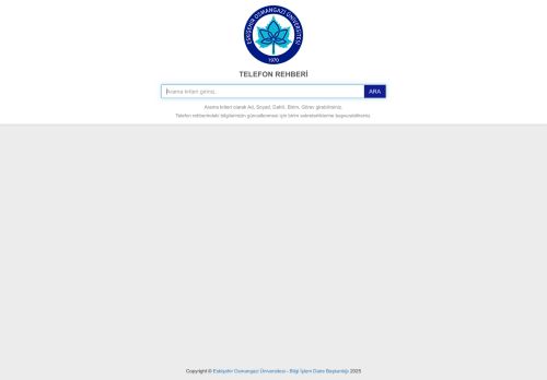 ESOGÜ - Telefon Rehberi