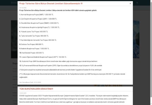 Anasayfa - Bilimsel Araştırma Projeleri Koordinasyon Birimi  | Eskişehir Osmangazi Üniversitesi