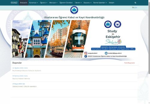 Anasayfa - Uluslararası Öğrenci Kabul ve Kayıt Koordinatörlüğü | Eskişehir Osmangazi Üniversitesi