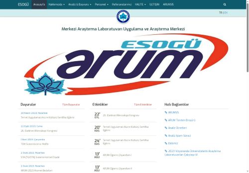 Anasayfa - Merkezi Araştırma Laboratuvarı Uygulama ve Araştırma Merkezi | Eskişehir Osmangazi Üniversitesi