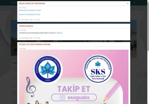Anasayfa - Sağlık, Kültür ve Spor Daire Başkanlığı | Eskişehir Osmangazi Üniversitesi
