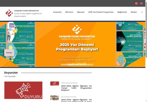Eskişehir Teknik Üniversitesi - Çocuk ve Genç Eğitimi Uygulama ve Araştırma Birimi