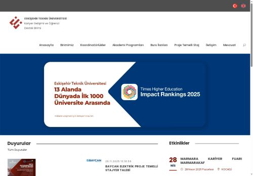 Eskişehir Teknik Üniversitesi - Kariyer Gelişimi ve Öğrenci Destek Birimi