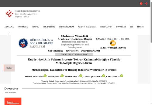 Eskişehir Teknik Üniversitesi - Çevre Sorunları Uygulama ve Araştırma Merkezi